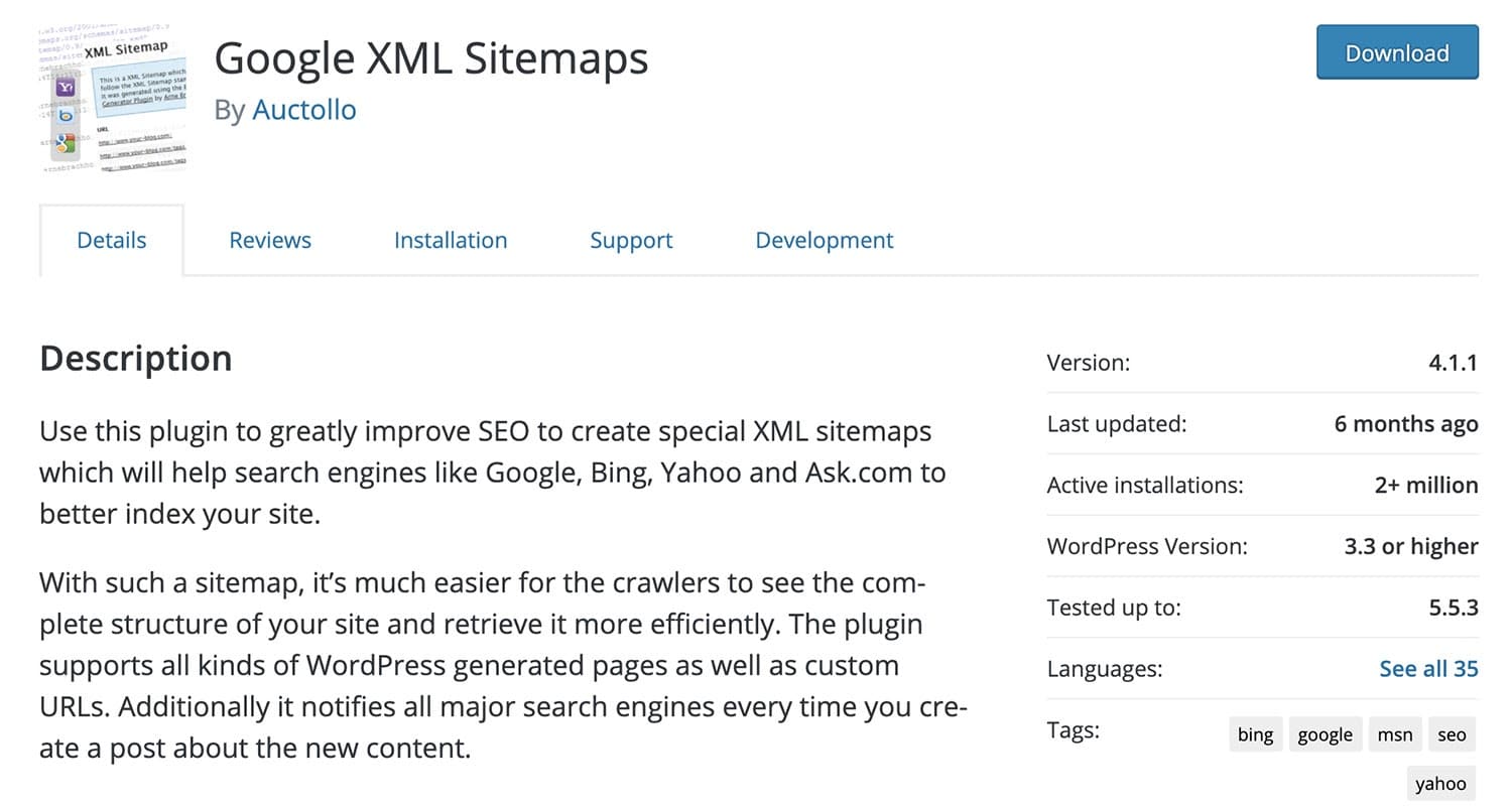 xml sitemaps in google search console