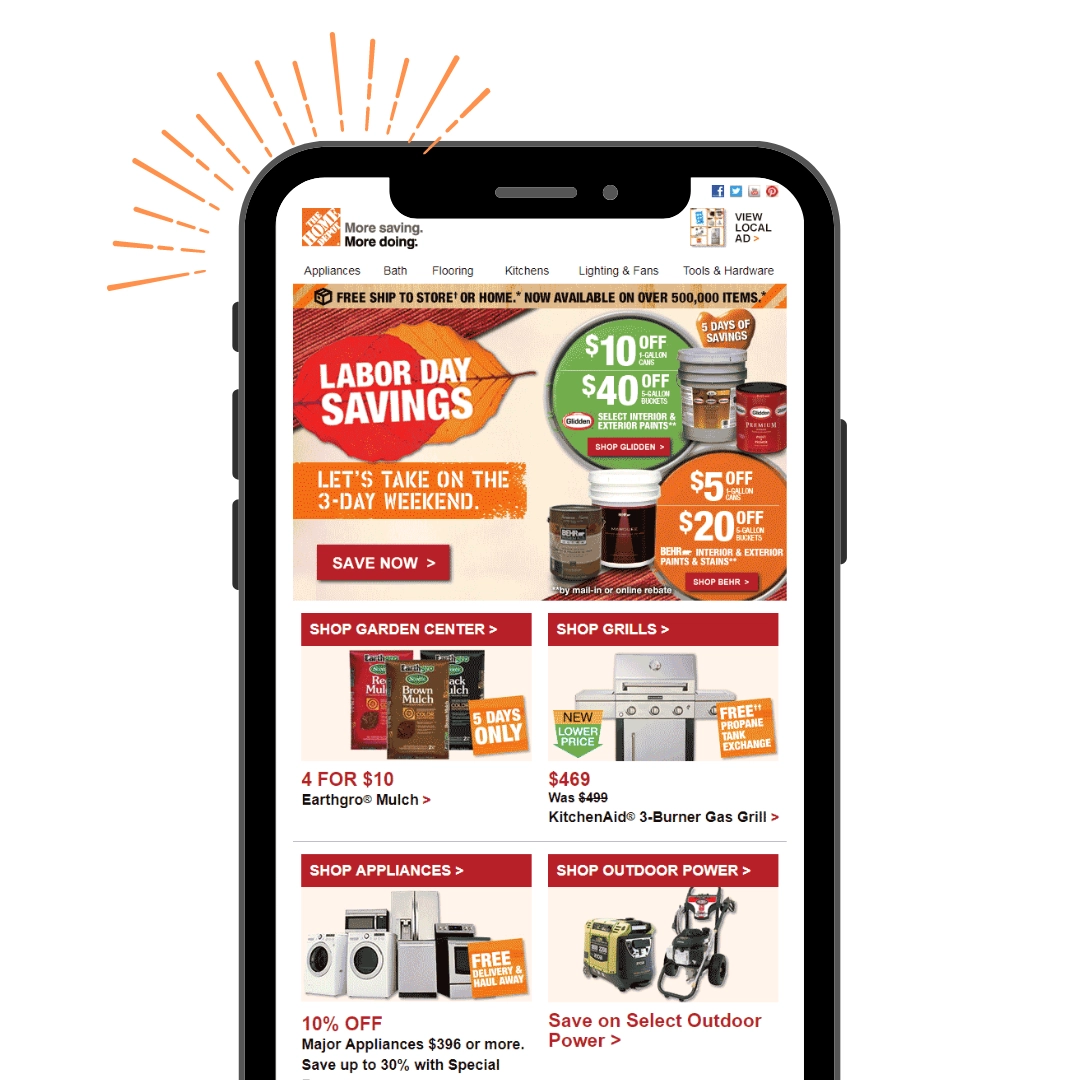 Email Advertising home depot